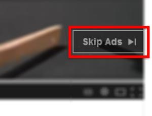 Screenshot of Old Skip Ads Button