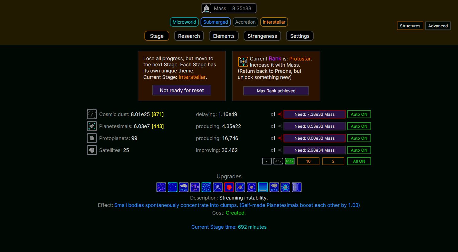 Screenshot of Fundamental Idle UI QoL Improvements