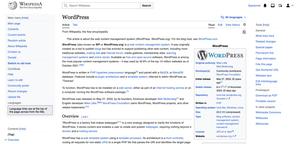 Screenshot of Clean Wikipedia