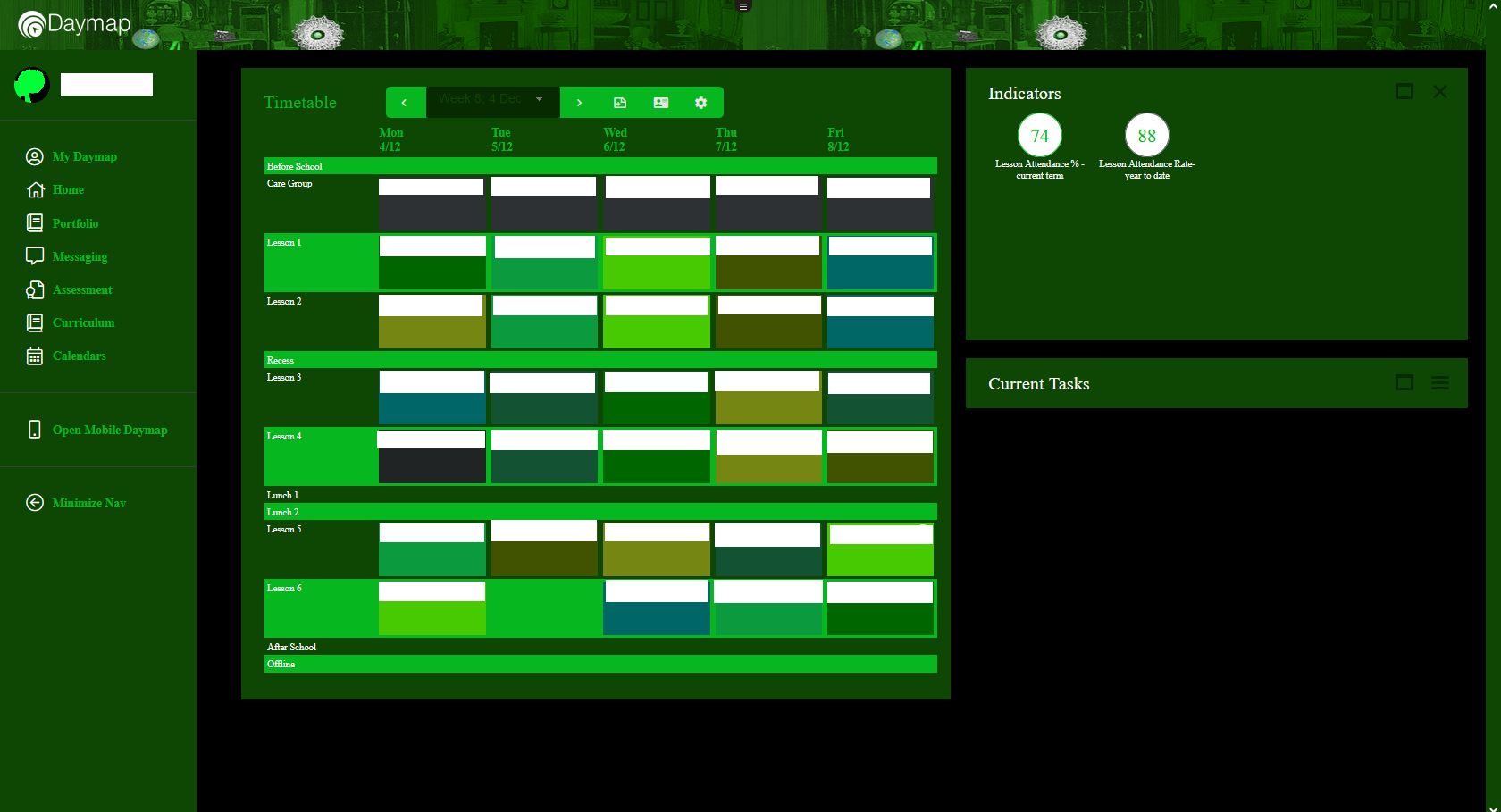 Screenshot of Daymap Doc Scratch Theme