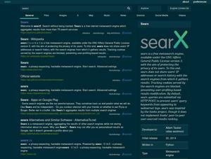 Screenshot of Searx Solarized