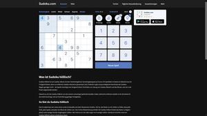 Screenshot of Sudoku.com - Dark Theme