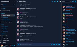 Screenshot of Dark Neon Blue Discord