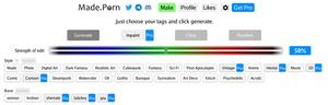 Screenshot of made.porn rainbow strength_of_edit slider