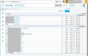 Screenshot of Clockify compact