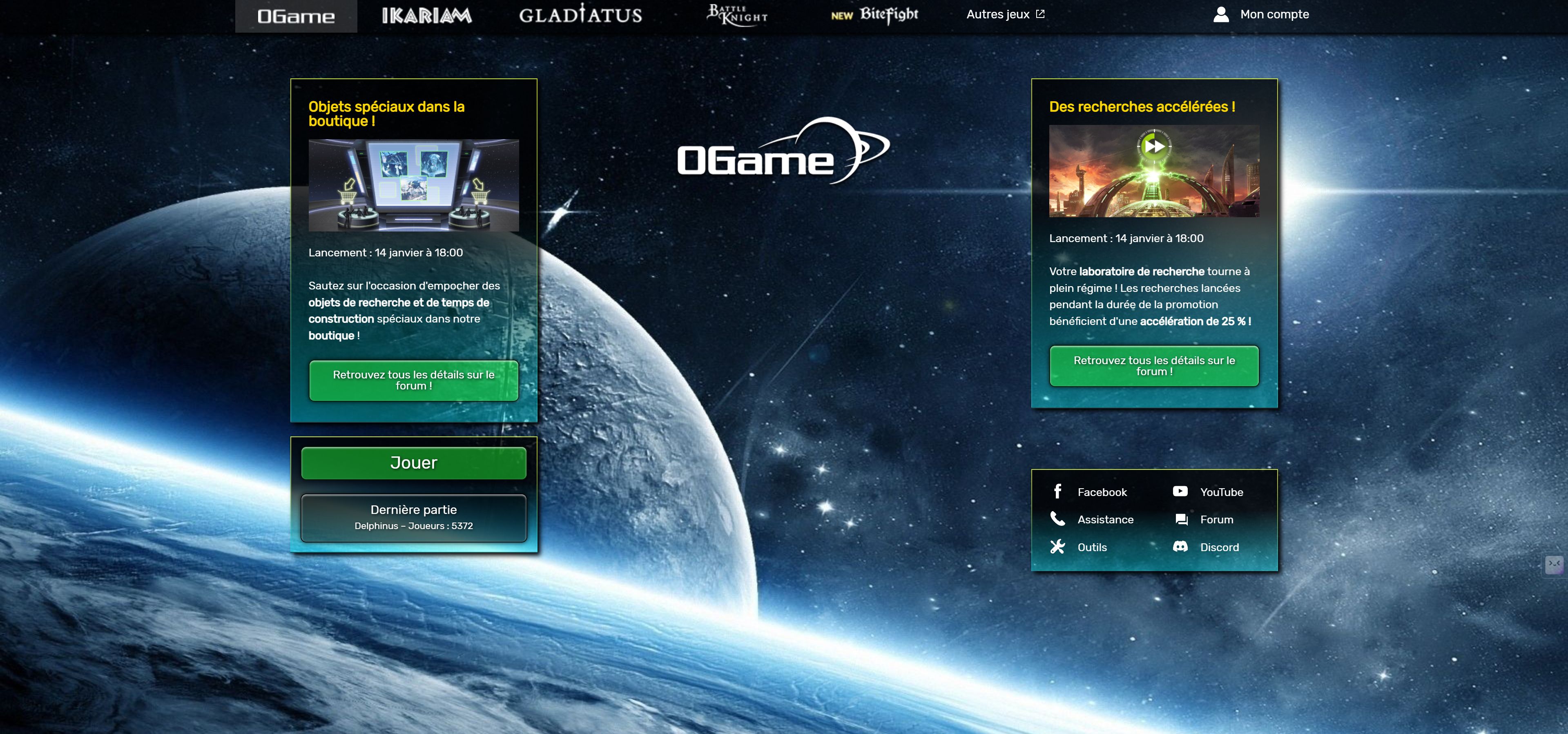 Screenshot of Lobby Ogame inn