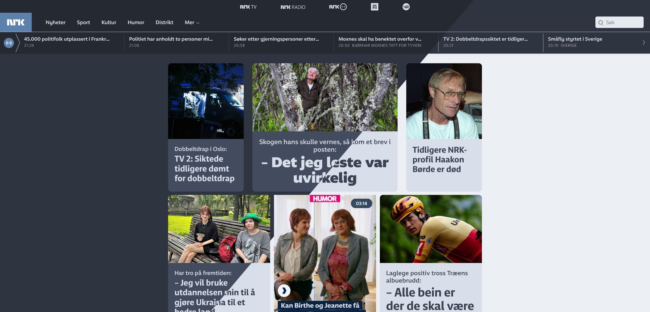 Screenshot of NRK Nord