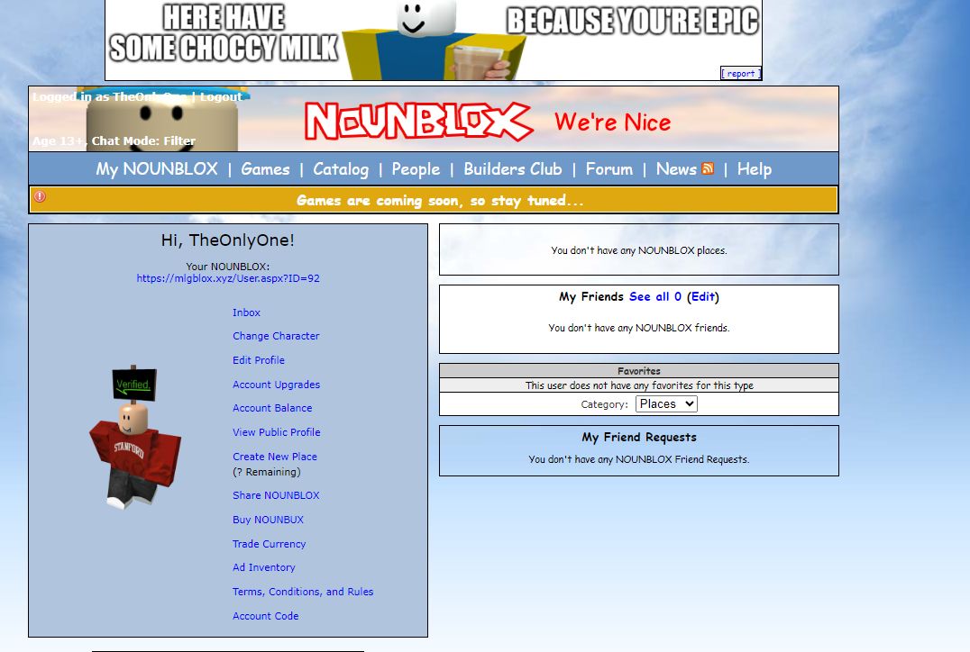 Screenshot of Nounblox Theme: Builderman staring