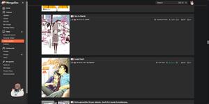 Screenshot of mangadex.org - increase thumbnail sizes