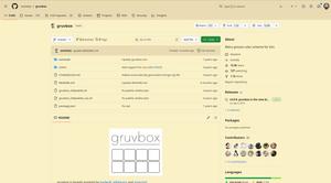 Screenshot of gruvbox light for github.com (WIP)