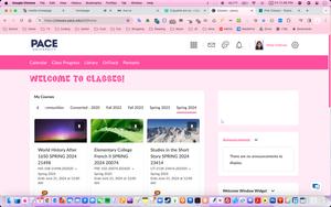 Screenshot of Pink Classes