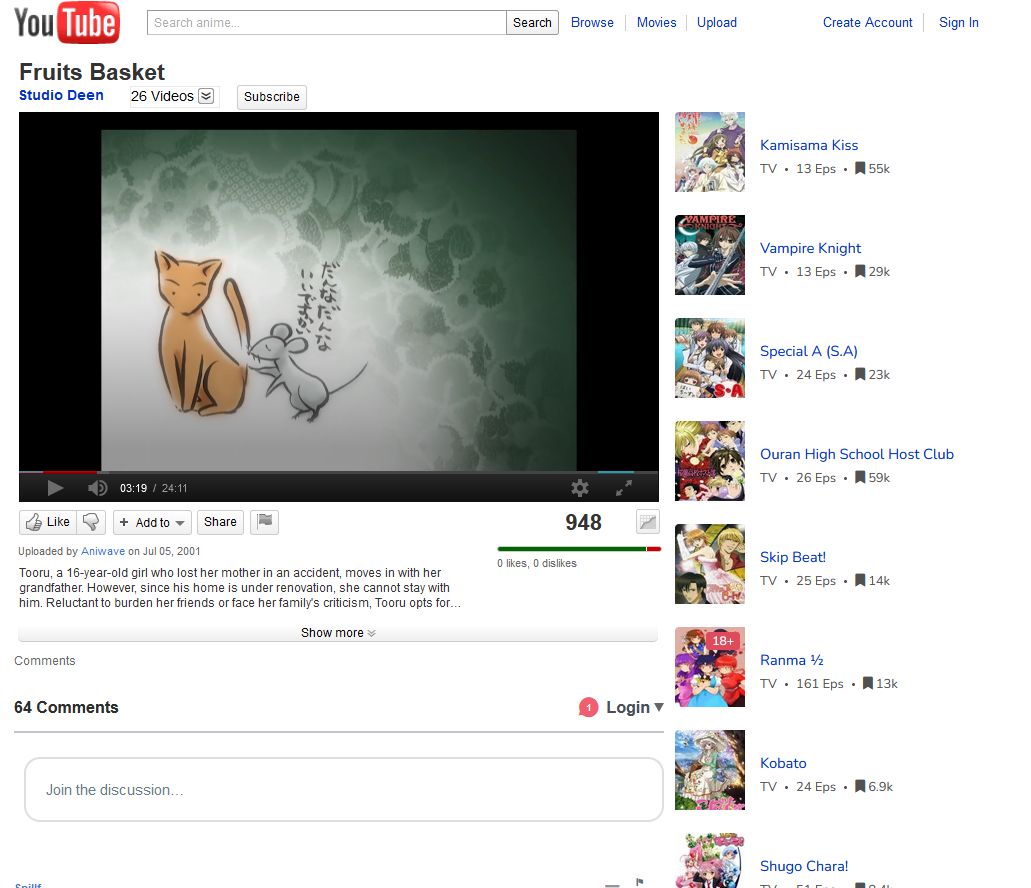 Screenshot of YOUTUBE 2011 THEME FOR ANIWAVE