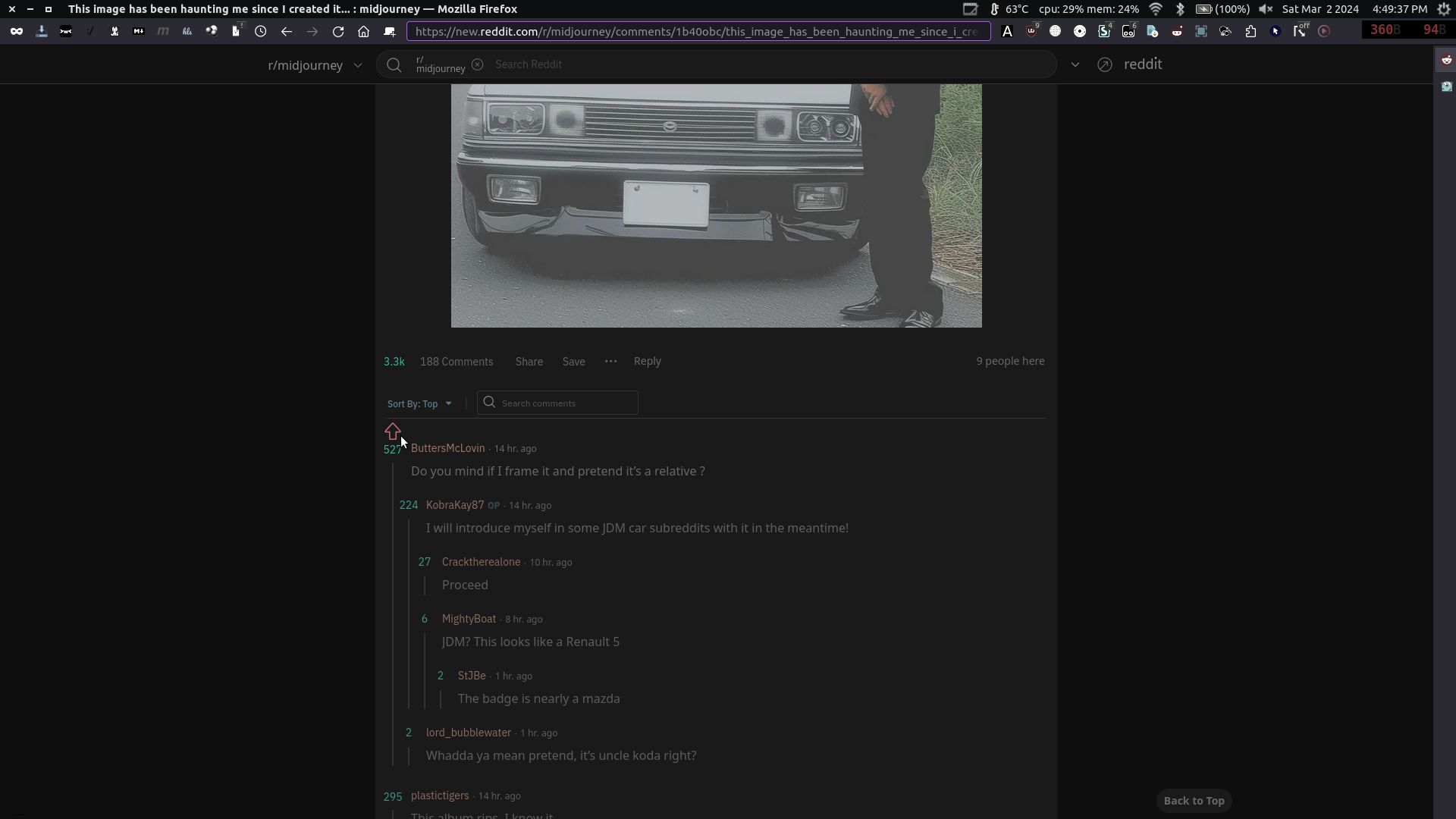 Screenshot of clean, plain, simple,  zen mode for new.reddit.com