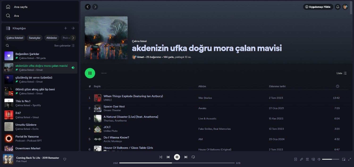 Screenshot of Spotify Catppuccin