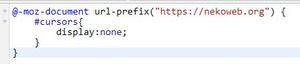 Screenshot of Get rid of cursors on nekoweb.