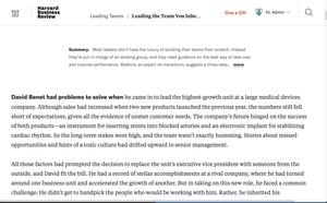 Screenshot of Harvard Business Review - Enhanced view