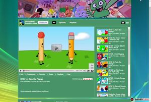 Screenshot of late 2008 theme for youtube09 revived