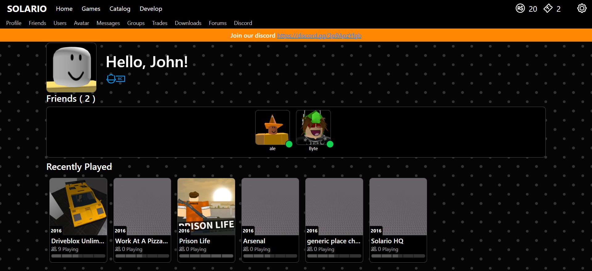 Screenshot of Solario theme