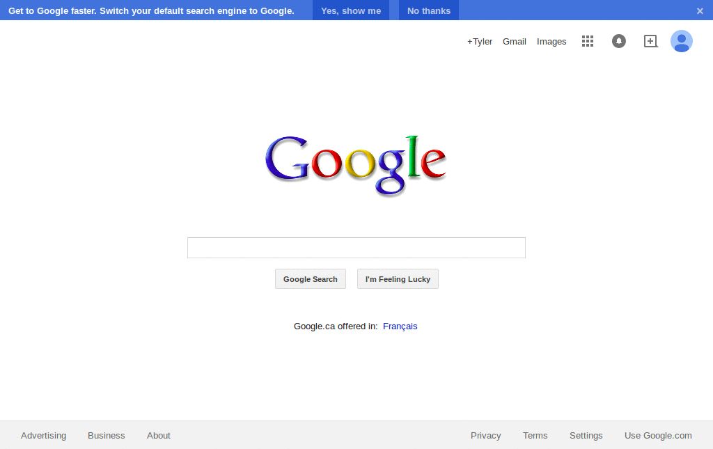 Screenshot of Classic Google logo
