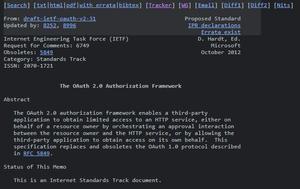 Screenshot of RFC Dark Mode