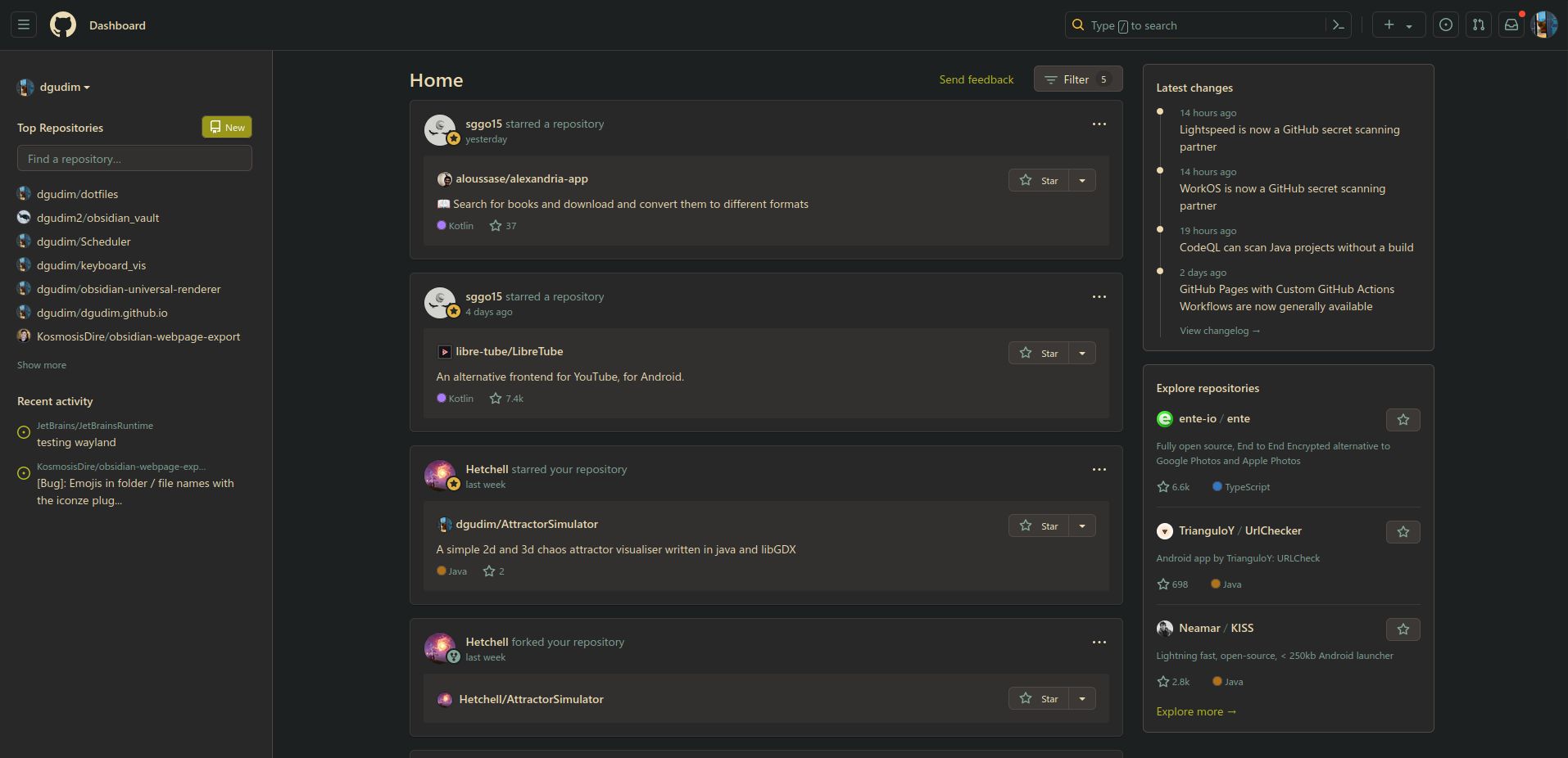 Screenshot of Github GruvBox Extended+