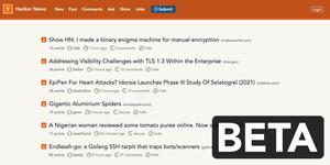 Screenshot of Modern & Friendly Hacker News (BETA)