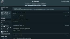Screenshot of nForum Dark