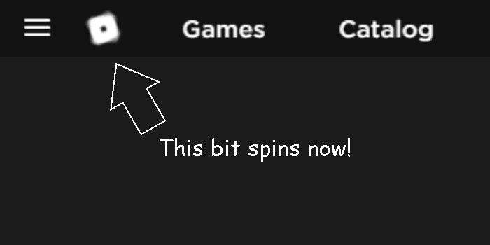 Screenshot of Spinning icon for Roblox