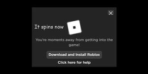 Screenshot of Spinning loading animation for Roblox