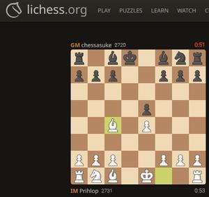 Screenshot of Chess.com theme on Lichess.org