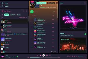 Screenshot of Synthwave Spotify