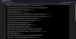 Screenshot of Dark Hacker News Readable