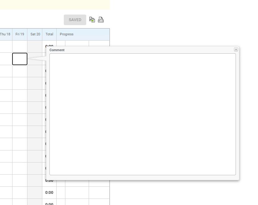 Screenshot of Replicon Timesheet UX Fixes