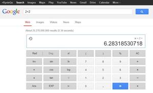 Screenshot of Google Calculator Classicifer