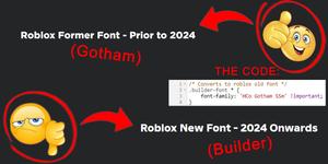 Screenshot of Roblox Old Font (Prior 2024)