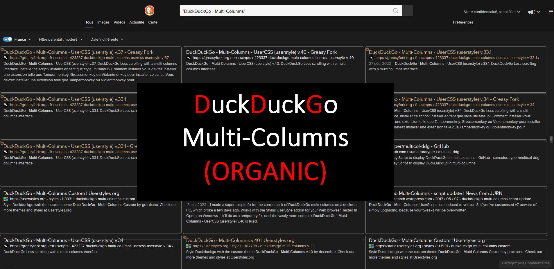 Screenshot of DuckDuckGo - Multi-Columns (ORGANIC) v.48 (USw)