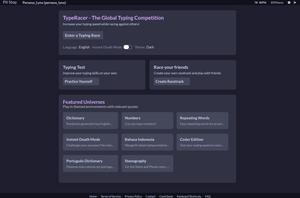 Screenshot of TypeRacer Re-Imagined