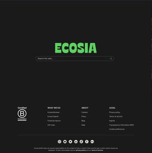 Screenshot of Simplified Ecosia
