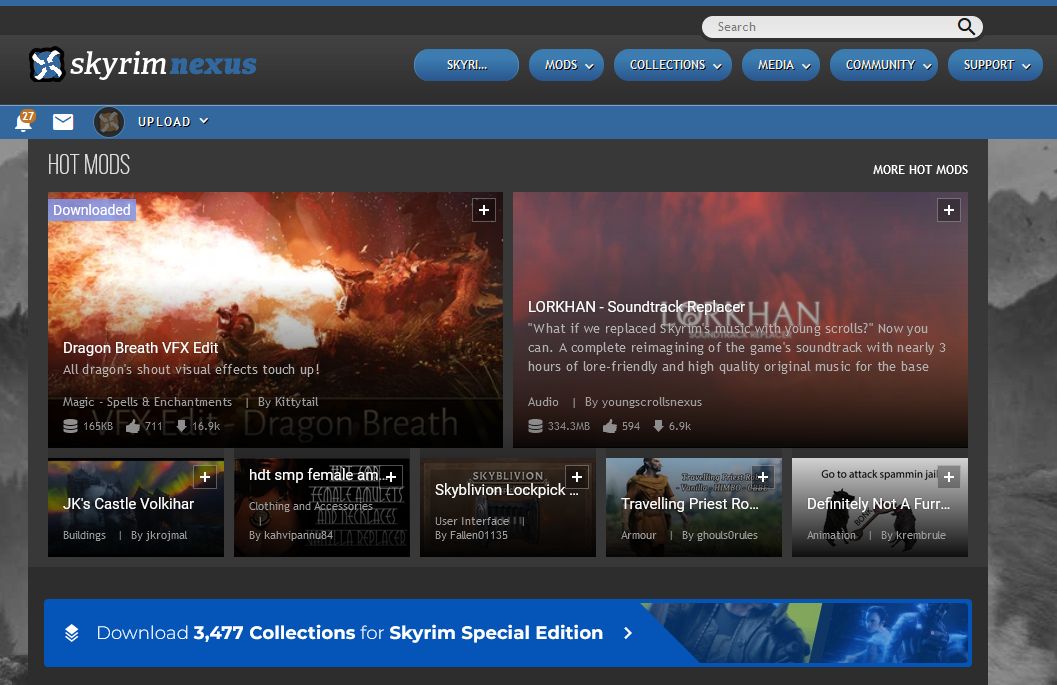 Screenshot of 2011 NEXUSMODS THEME