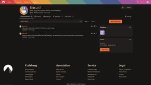 Screenshot of Biscuit for Codeberg
