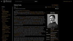 Screenshot of OLED Pro Deep Black theme for Wikipedia