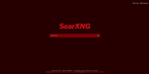 Screenshot of SearXNG Red
