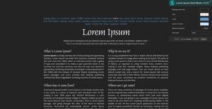 Screenshot of Lorem Ipsum Dark Mode