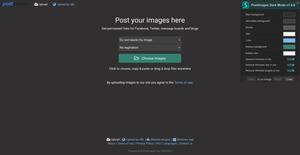 Screenshot of Postimages Dark Mode