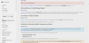 Screenshot of Discord developer portal / docs light theme
