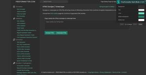 Screenshot of FreeFormatter Dark Mode