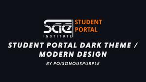 Screenshot of SAE Student Portal Dark Theme / Modern Design