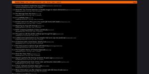 Screenshot of Hacker News Dark