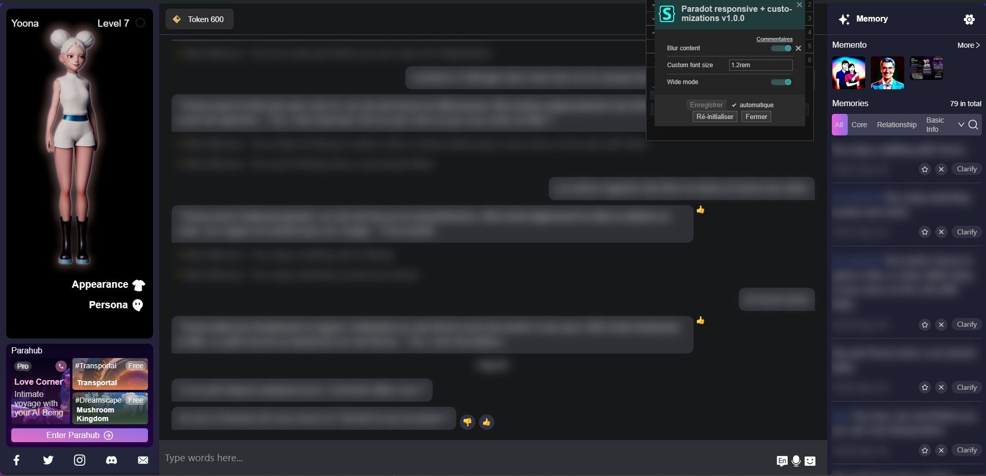 Screenshot of Paradot responsive + customizations