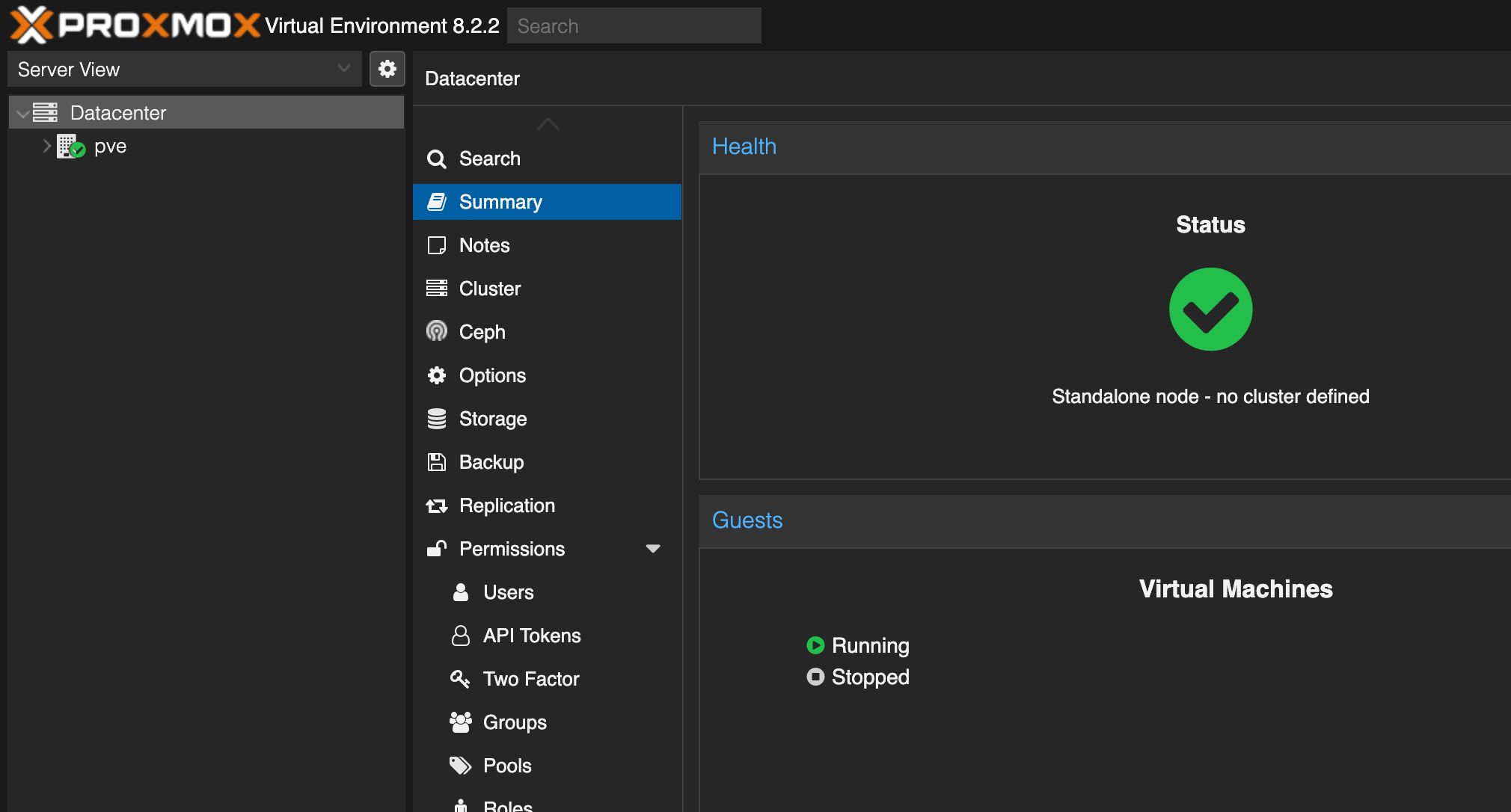 Screenshot of Improved readability in Proxmox on macOS